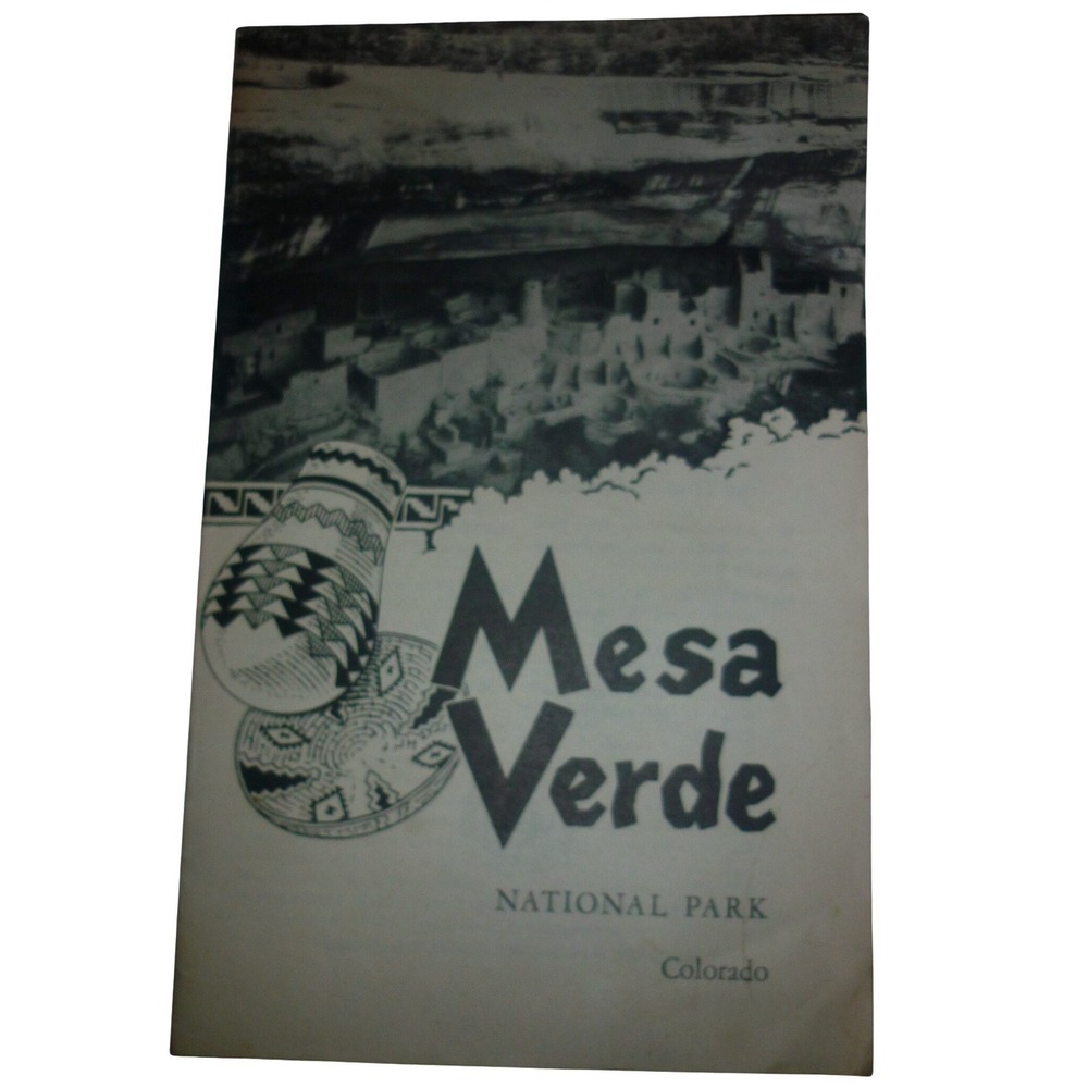 Vintage 1954 Mesa Verde National Park Booklet Colorado 1955 Schedule Map Inserts